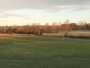 A view of the 18th hole at Chingford Golf Course